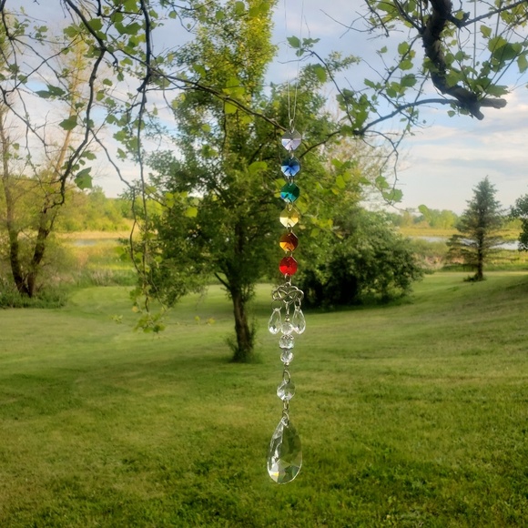 Rainbow Suncatcher 🌈 LGBTQ 🏳️🌈 PRIDE Hanging Decor Gift idea Window Crystals - Picture 8 of 11